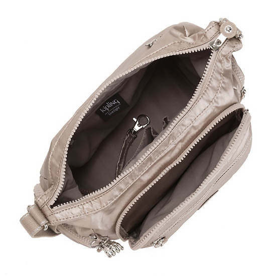 Sacs Crossbody Kipling Gabbie Small Metallic Argent | FR 2072YX